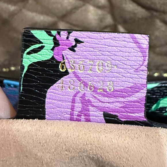 Gucci X Ken Scott New Shangai Calfskin Floral Print Small Jackie 1961 Hobo - Picture 10 of 10